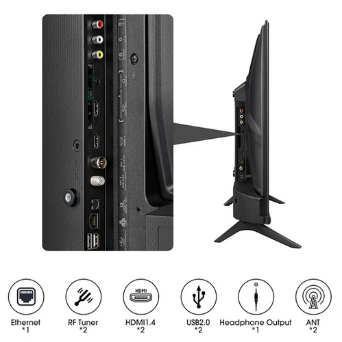 Hisense 32A49K TV 81.3 cm (32") HD Smart TV Wi-Fi Black 200 cd/m² 3