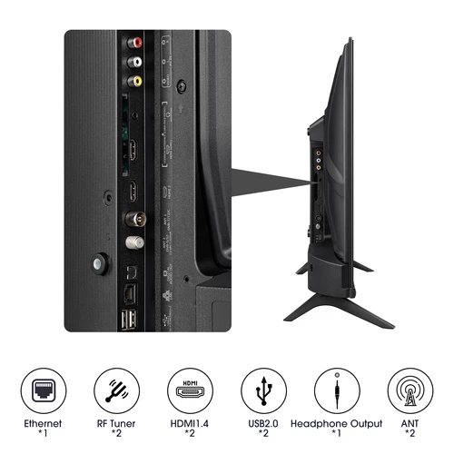 Hisense 32A4K TV 81.3 cm (32") HD Smart TV Wi-Fi Black 5