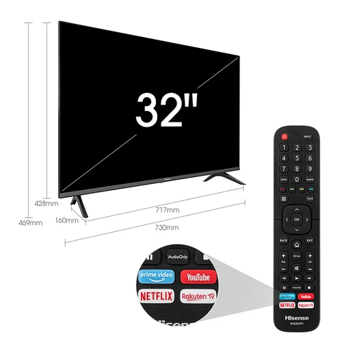 Hisense 32A5720FA TV 81.3 cm (32") HD Smart TV Wi-Fi Black 6