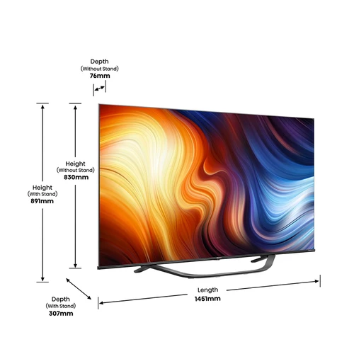 Hisense 65U70HQ TV 165.1 cm (65") 4K Ultra HD Smart TV Wi-Fi Black, Grey 8