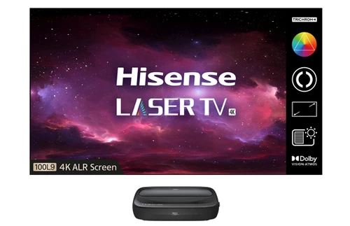 Hisense 100L9GTUK-D12 projecteur TV 3000 ANSI lumens DLP 2160p (3840x2160) Noir