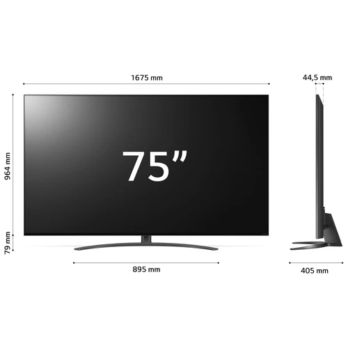 LG NanoCell 75NANO826QB.API Televisor 190,5 cm (75") 4K Ultra HD Smart TV Wifi Gris, Negro 9