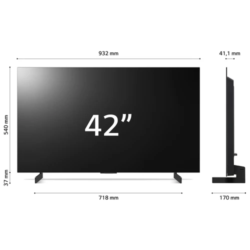 LG OLED evo OLED42C34LA.API TV 106.7 cm (42") 4K Ultra HD Smart TV Wi-Fi Silver 12
