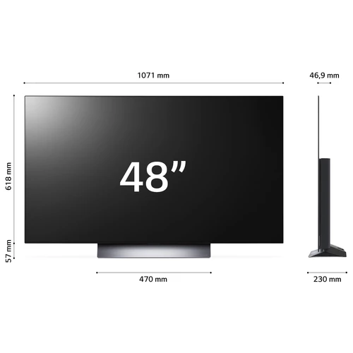 LG OLED evo OLED48C34LA.API TV 121,9 cm (48") 4K Ultra HD Smart TV Wifi Argent 13