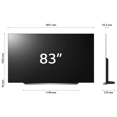 LG OLED evo OLED83C34LA.API TV 2.11 m (83") 4K Ultra HD Smart TV Wi-Fi Silver 13