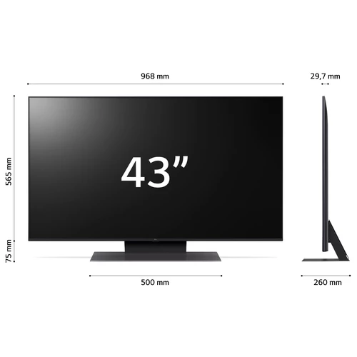 LG UHD 43UR91006LA.API TV 109.2 cm (43") 4K Ultra HD Smart TV Wi-Fi Blue 1