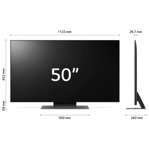 LG QNED 50QNED826RE.API TV 127 cm (50") 4K Ultra HD Smart TV Wi-Fi Black 1
