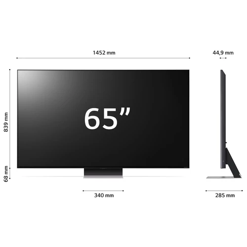 LG QNED MiniLED 65QNED866RE.API Televisor 165,1 cm (65") 4K Ultra HD Smart TV Wifi Plata 1
