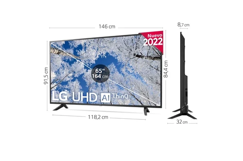 LG UHD 65UQ70006LB 165.1 cm (65") 4K Ultra HD Smart TV Wi-Fi Black 1