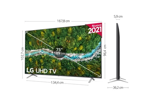 LG 75UP76706LB 190,5 cm (75") 4K Ultra HD Smart TV Wifi Gris 1