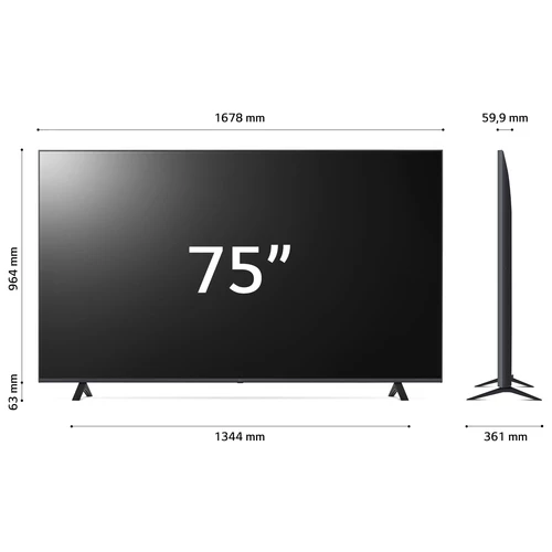 LG UHD 75UR78006LK.API Televisor 190,5 cm (75") 4K Ultra HD Smart TV Wifi Negro 1