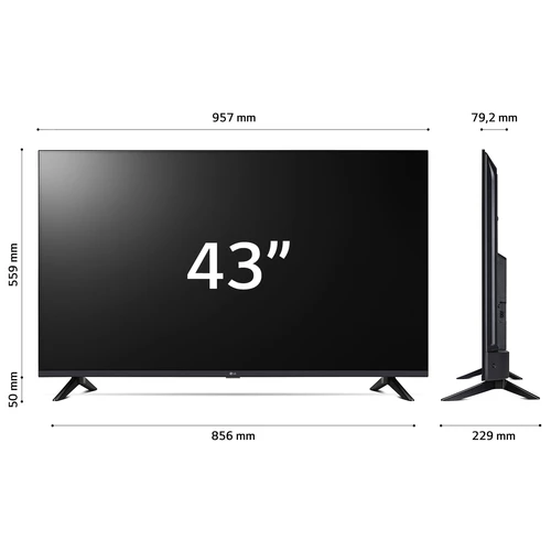 LG 43UR74006LB 109,2 cm (43") 4K Ultra HD Smart TV Wifi Negro 2