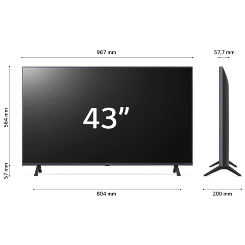 LG UHD 43UR78006LK.API TV 109.2 cm (43") 4K Ultra HD Smart TV Wi-Fi Black 2