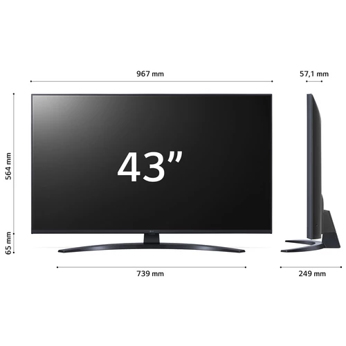 LG UHD 43UR81006LJ.API Televisor 109,2 cm (43") 4K Ultra HD Smart TV Wifi Azul 2