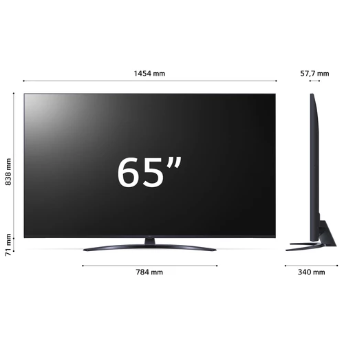 LG UHD 65UR81006LJ.API Televisor 165,1 cm (65") 4K Ultra HD Smart TV Wifi Azul 2