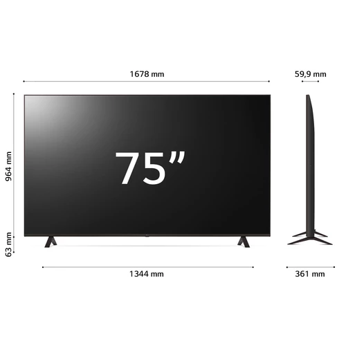 LG UHD 75UR76006LL 190.5 cm (75") 4K Ultra HD Smart TV Wi-Fi Black 2