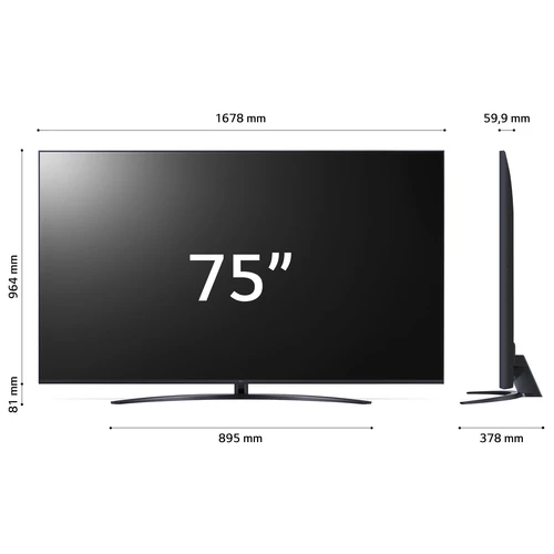 LG UHD 75UR81006LJ.API Televisor 190,5 cm (75") 4K Ultra HD Smart TV Wifi Azul 2
