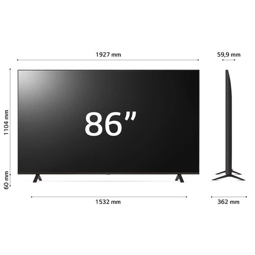 LG 86UR76006LC 2.18 m (86") 4K Ultra HD Smart TV Wi-Fi Black 2