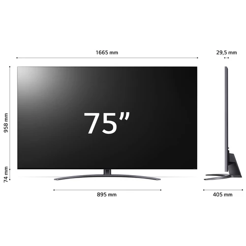 LG QNED MiniLED 75QNED916QE.API 190.5 cm (75") 4K Ultra HD Smart TV Wi-Fi Silver 3