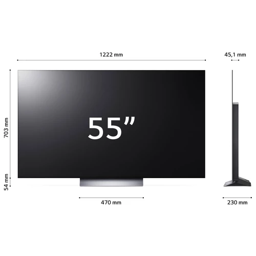 LG OLED evo OLED55C34LA.API TV 139.7 cm (55") 4K Ultra HD Smart TV Wi-Fi Silver 6