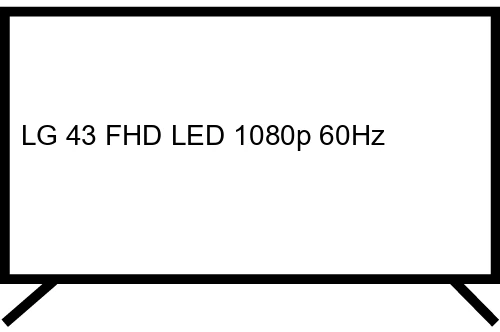 LG 43 FHD LED 1080p 60Hz 109.2 cm (43") Full HD Wi-Fi Black