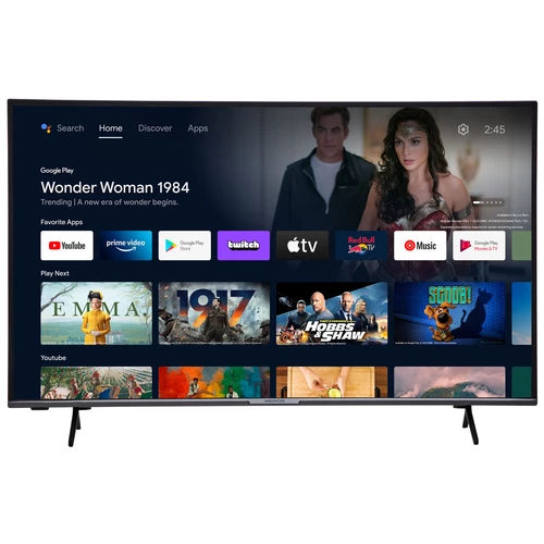 MEDION LIFE X14325 Android TV, 108cm (43 pouces) Ultra HD Smart-TV, HDR, Dolby Vision, Micro Dimming, PVR ready, Netflix, Amazon Prime Video, Bluetoot 0