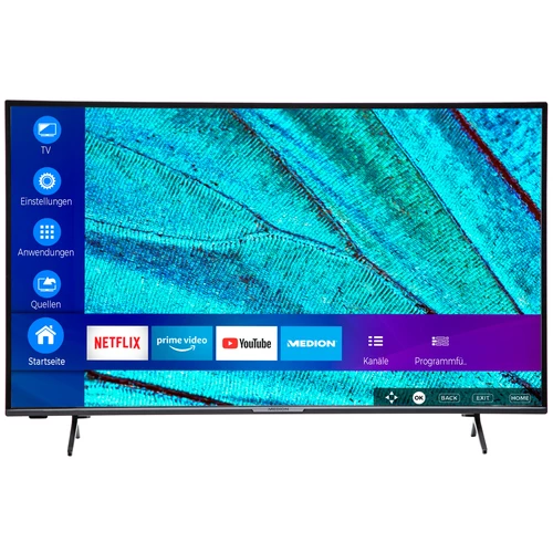 MEDION LIFE X15092 Smart-TV, 125,7 cm (50 pouces) Ultra HD Display, HDR, Micro Dimming, PVR prêt, Netflix, Amazon Prime Video, DTS HD Sound, HD Triple 0