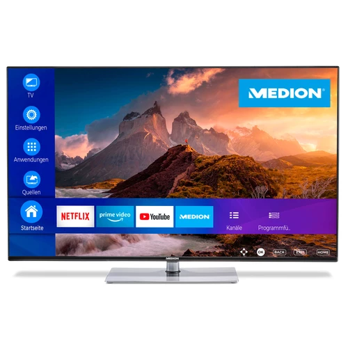 MEDION LIFE X16529 QLED Smart TV, 163,9 cm (65 pouces) Ultra HD Display, HDR, Dolby Vision, Micro Dimming| MEMC, PVR ready, Netflix, Amazon Prime Vide 0