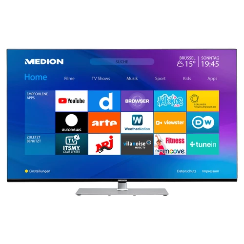 MEDION LIFE X15013 QLED Smart-TV - 125,7 cm (50 pouces) Ultra HD Display - HDR - Dolby Vision - Netflix - Amazon Prime Video - Bluetooth - DTS HD - Do 12