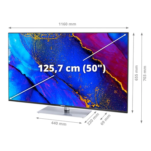 MEDION LIFE X15005 127 cm (50") 4K Ultra HD Smart TV Wifi Negro, Plata 13