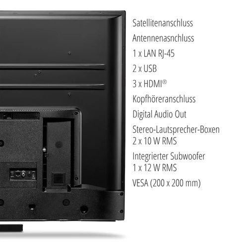 MEDION LIFE X15571 139.7 cm (55") 4K Ultra HD Smart TV Wi-Fi Black 16