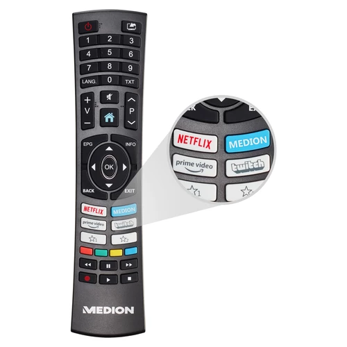 MEDION Smart TV P14057 - 40" (100,3 cm) - Full HD - HDR - Netflix - WiFi - Amazon Prime Video - 2x USB - 3x HDMI - Noir 1