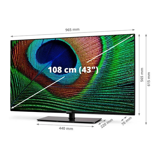 MEDION X14355 - Android Smart TV - 43" (108 cm) - UHD 4K - HDR - Chromecast - Google Assistant - Netflix - Noir 1