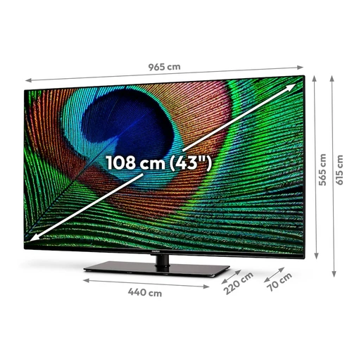 MEDION LIFE X14316 109,2 cm (43") 4K Ultra HD Smart TV Wifi Negro 320 cd / m² 1