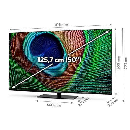MEDION LIFE X15008 127 cm (50") 4K Ultra HD Smart TV Wi-Fi Black 320 cd/m² 1