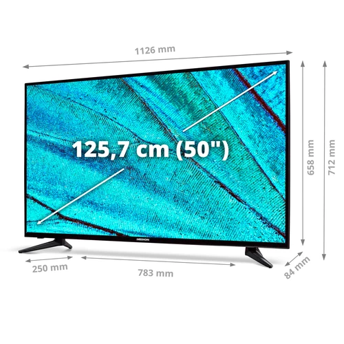 MEDION LIFE® X15059 (MD 30091) Téléviseur intelligent LCD Ultra HD | écran Ultra HD 125,7 cm (50'') | HDR | compatible PVR | NETFLIX| Prime Video | Di 1
