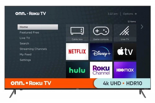 onn. 55” QLED 4K UHD (2160p) Roku Smart TV (100071701)