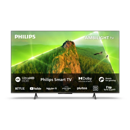 Philips 8100 series 75PUS8108/12 AMBILIGHT tv, Ultra HD LED, black, Smart TV, Pixel Precise Ultra HD, HDR(10+), Dolby Atmos/Vision 190,5 cm (75") 4K U 2