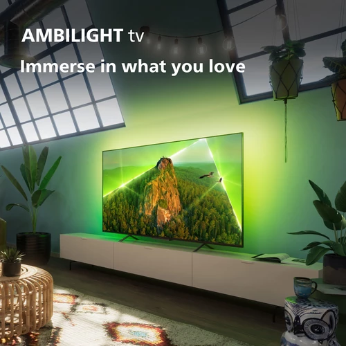 Philips 8100 series 75PUS8108/12 AMBILIGHT tv, Ultra HD LED, black, Smart TV, Pixel Precise Ultra HD, HDR(10+), Dolby Atmos/Vision 190.5 cm (75") 4K Ultra HD Wi-Fi 3