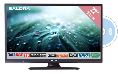 Salora 9100 series 22LED9109CTS2DVD TV 142,2 cm (56") Full HD Noir 250 cd/m² 0
