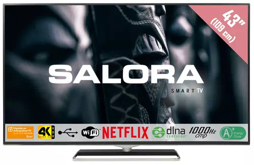 Salora 43UHX4500 TV 109,2 cm (43") 4K Ultra HD Smart TV Wifi Noir 0