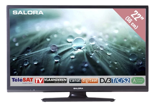 Salora 9100 series 22LED9109CTS2DVD TV 142,2 cm (56") Full HD Noir 250 cd/m² 1