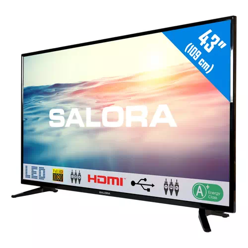 Salora 1600 series 43LED1600 TV 109.2 cm (43") Full HD Black 1