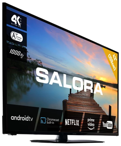 Salora 7504 series 43UA7504 TV 109,2 cm (43") 4K Ultra HD Smart TV Wifi Noir 1
