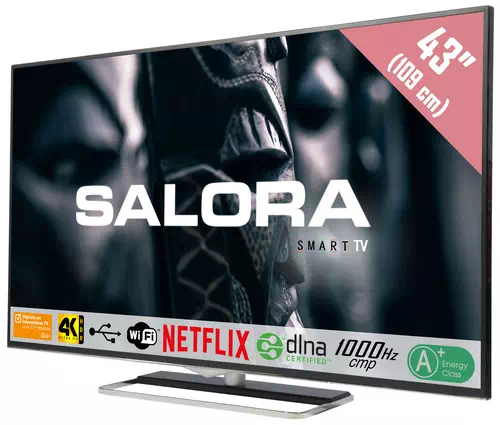 Salora 43UHX4500 TV 109,2 cm (43") 4K Ultra HD Smart TV Wifi Noir 1