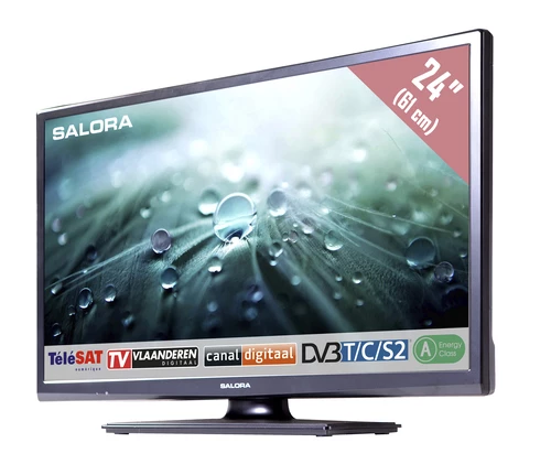 Salora 9100 series 24LED9109CTS2DVD TV 61 cm (24") HD Noir 220 cd/m² 2