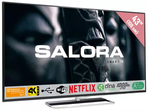 Salora 43UHX4500 TV 109.2 cm (43") 4K Ultra HD Smart TV Wi-Fi Black 2
