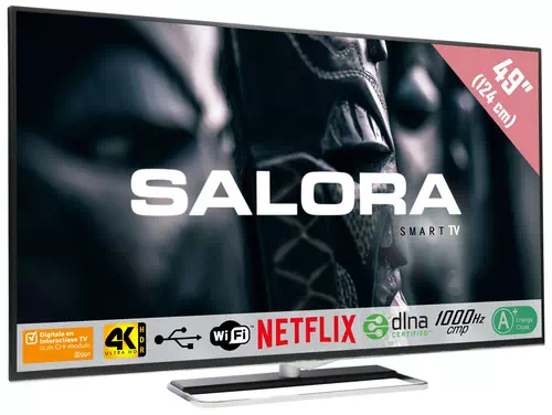 Salora 49UHX4500 TV 124.5 cm (49") 4K Ultra HD Smart TV Wi-Fi Black 2