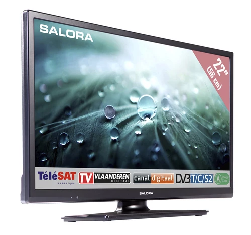 Salora 9100 series 22LED9109CTS2DVD TV 142,2 cm (56") Full HD Noir 250 cd/m² 3