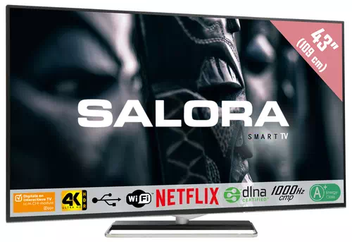 Salora 43UHX4500 TV 109.2 cm (43") 4K Ultra HD Smart TV Wi-Fi Black 4